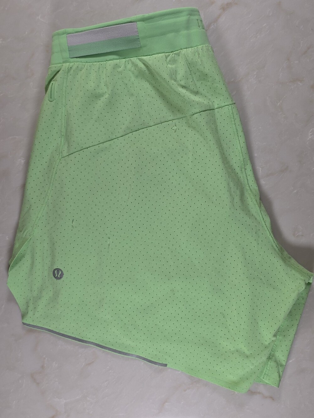 lululemon atletica Fast & Free Lined Running Short 5" Bright Lime Green Mint - S